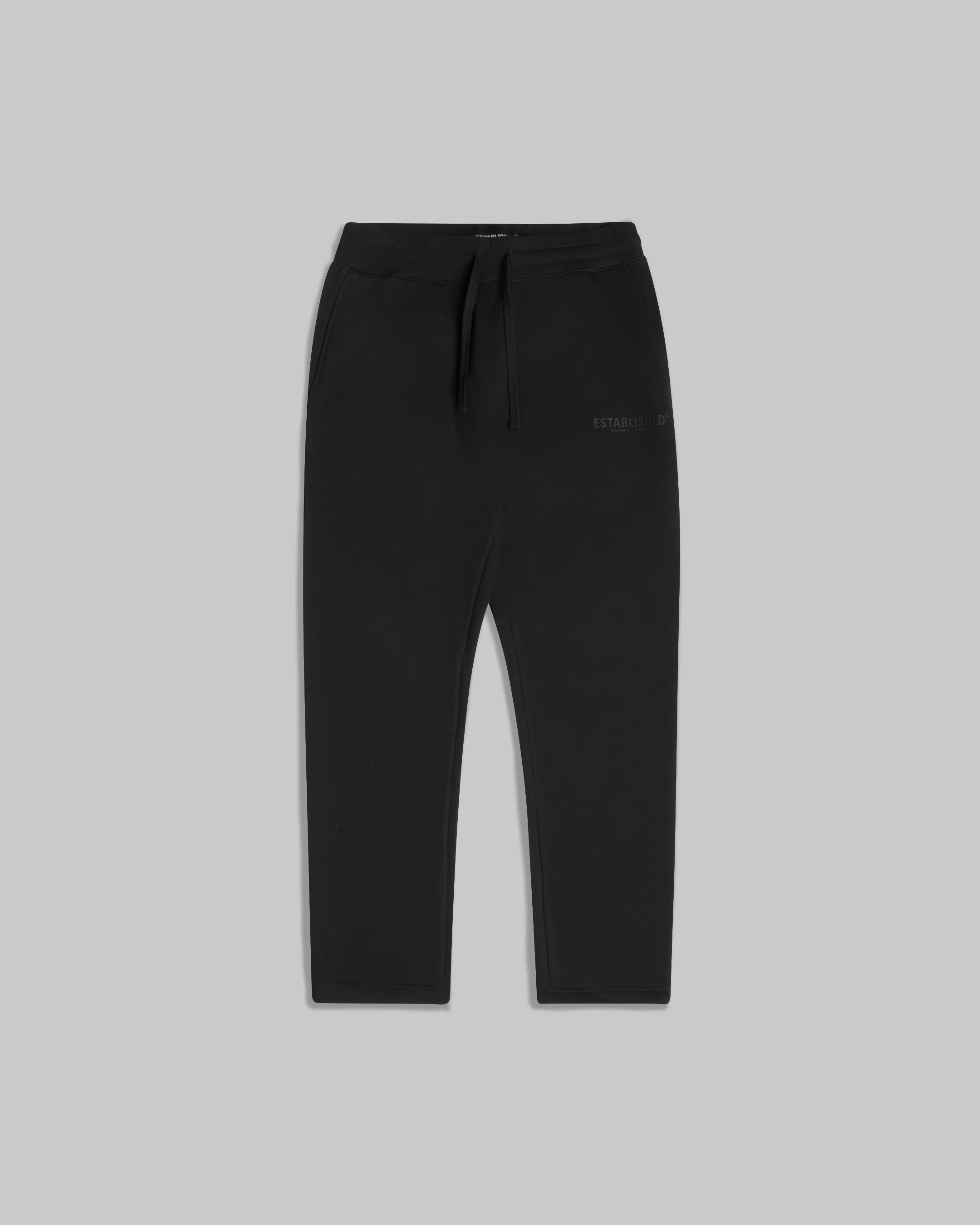 ESTABLISHED STUDIO LOGO STRAIGHT JOGGER BLACK
