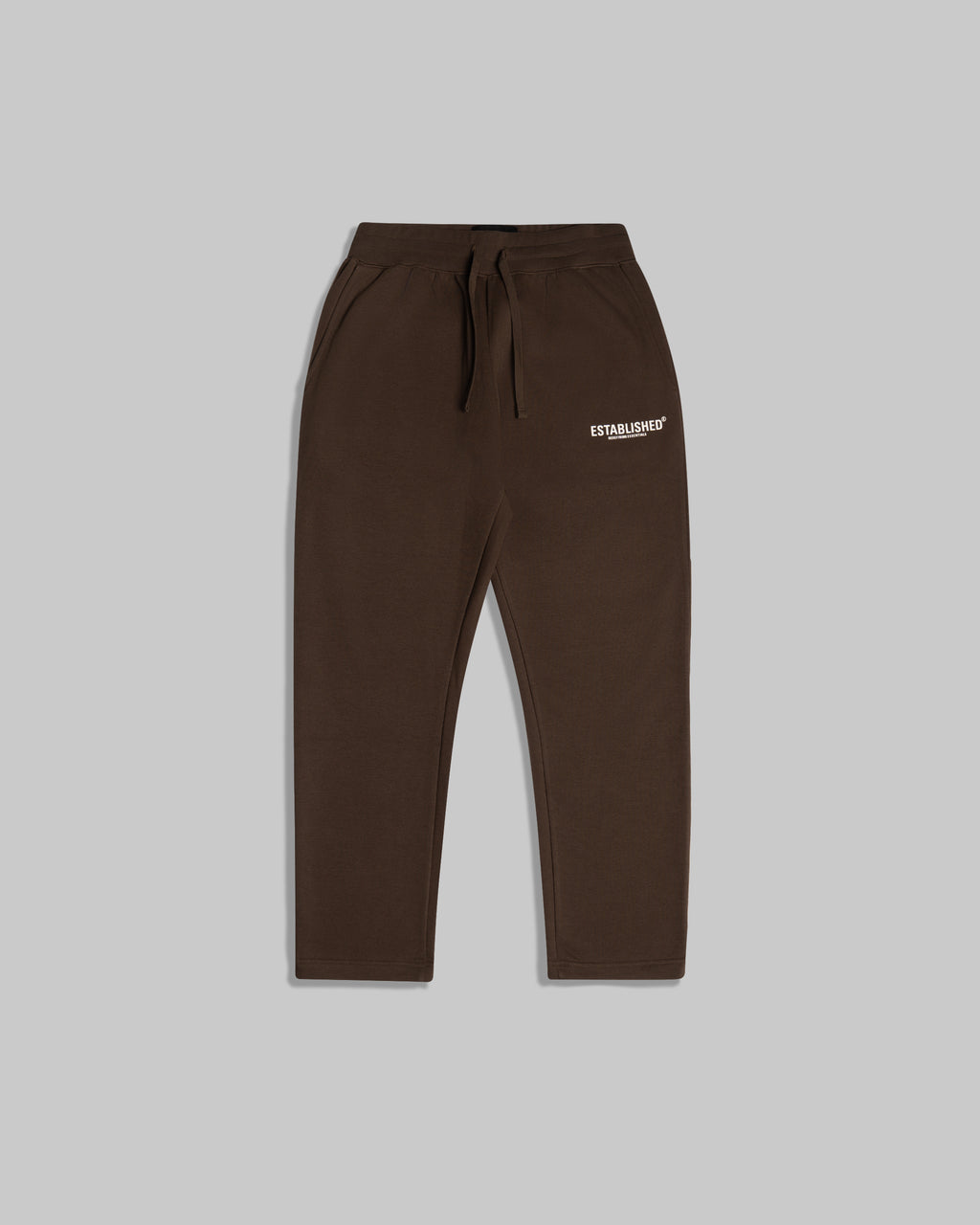 ESTABLISHED STUDIO LOGO STRAIGHT JOGGER BROWN