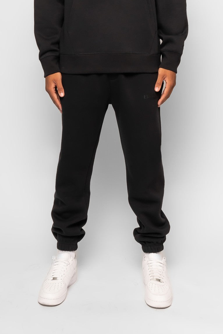 ESTABLISHED STUDIO LOGO CUFFED JOGGER BLACK