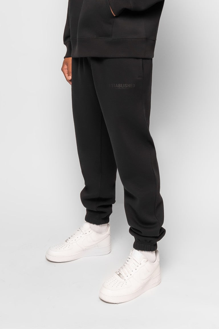 ESTABLISHED STUDIO LOGO CUFFED JOGGER BLACK