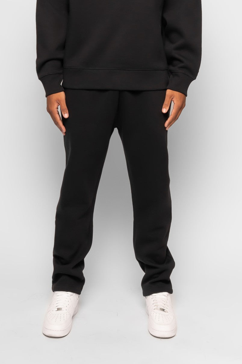 ESTABLISHED STUDIO LOGO STRAIGHT JOGGER BLACK