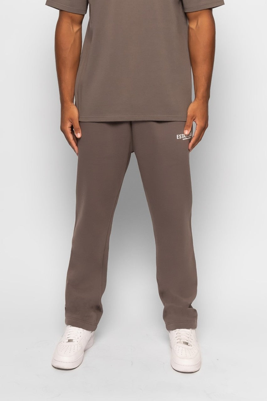 ESTABLISHED STUDIO LOGO STRAIGHT JOGGER GREY