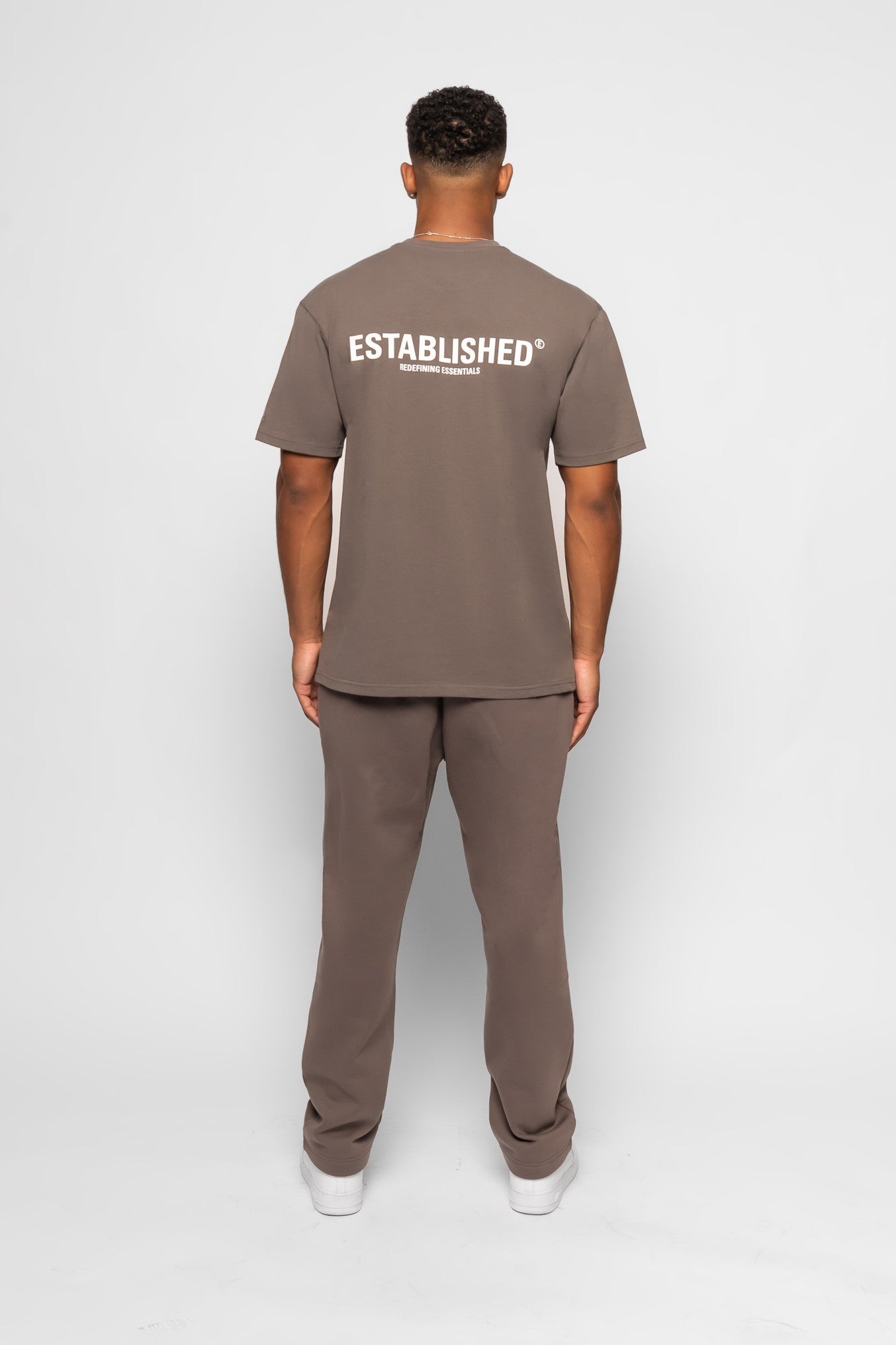 ESTABLISHED STUDIO LOGO STRAIGHT JOGGER GREY