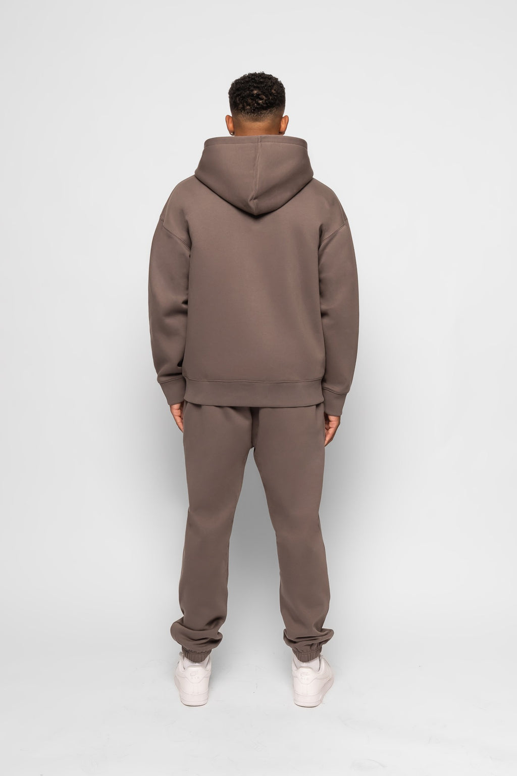ESTABLISHED STUDIO LOGO ZIP HOODIE GREY