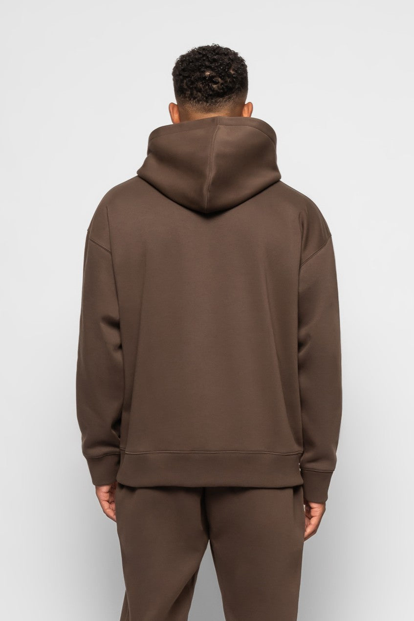 ESTABLISHED STUDIO LOGO HOODIE BROWN