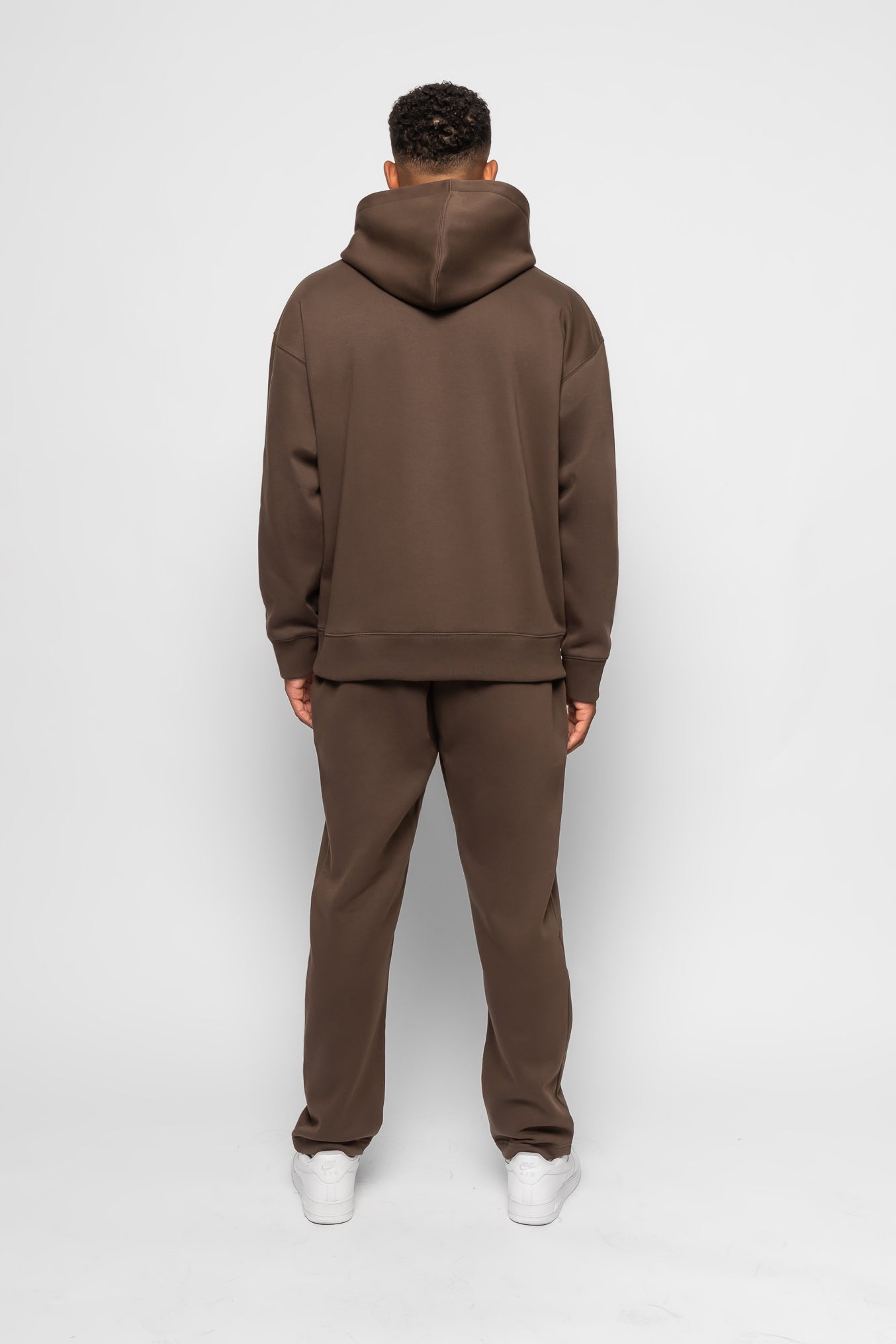 ESTABLISHED STUDIO LOGO HOODIE BROWN