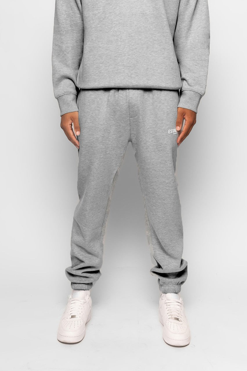 ESTABLISHED STUDIO LOGO CUFFED JOGGER GREY MARL