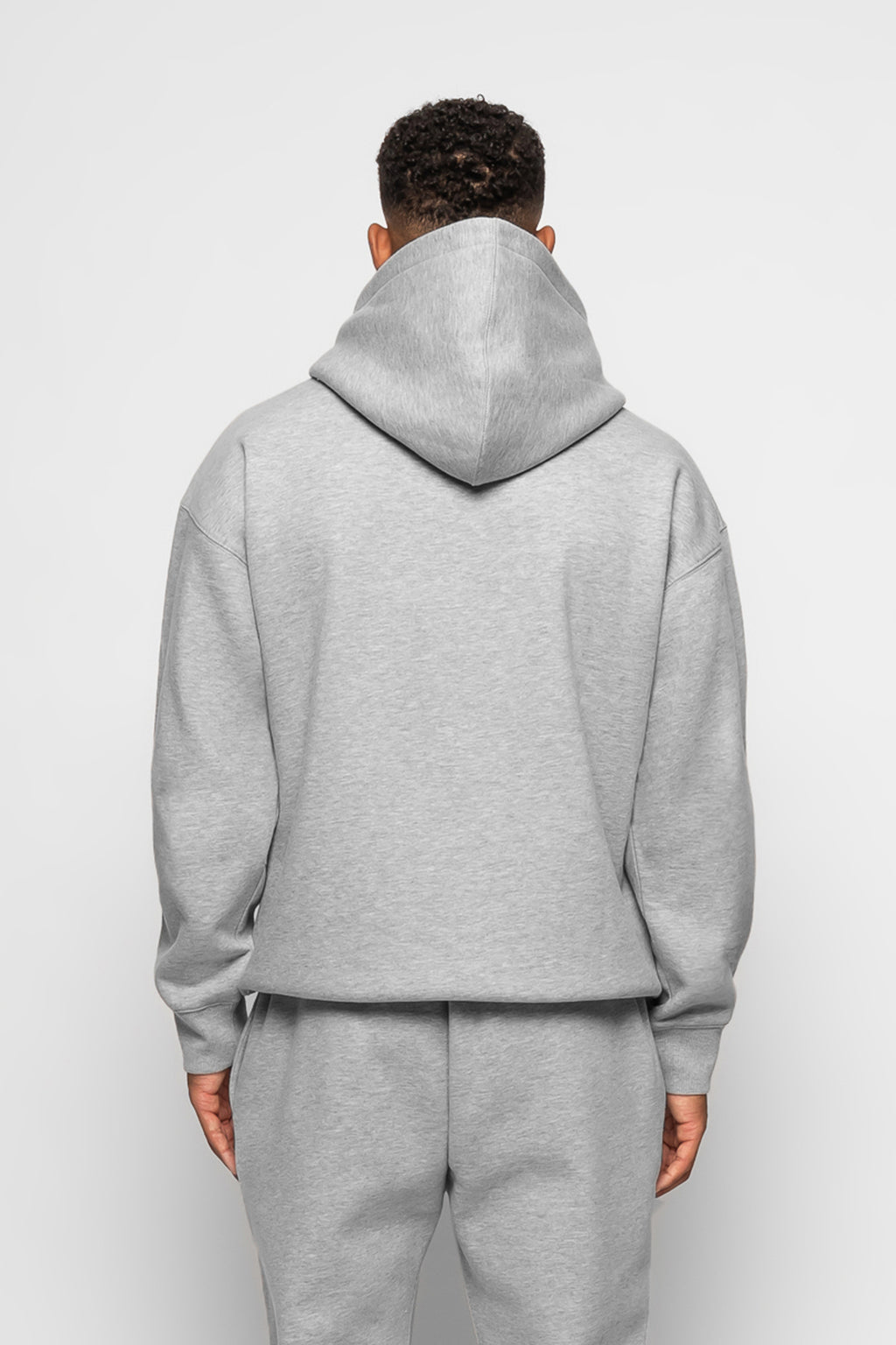 ESTABLISHED STUDIO LOGO ZIP HOODIE GREY MARL