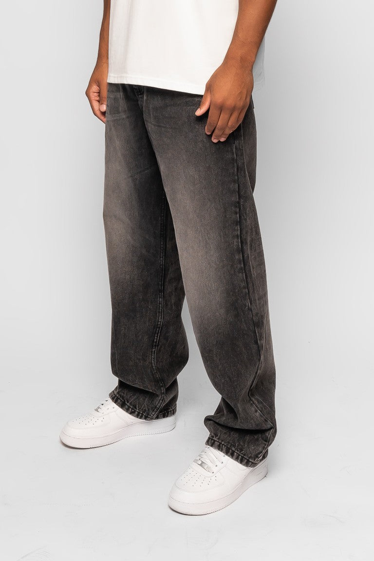 ESTABLISHED BAGGY JEAN WASHED BLACK