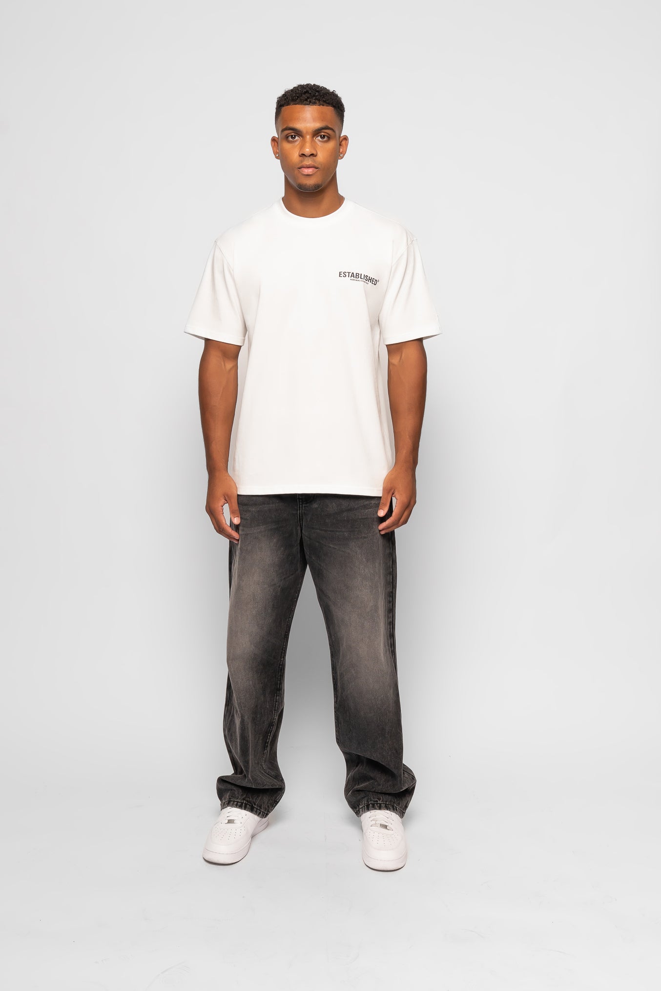 ESTABLISHED BAGGY JEAN WASHED BLACK