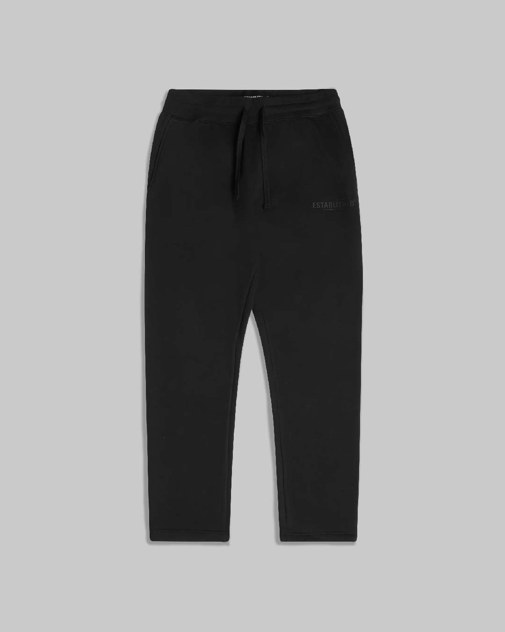 ESTABLISHED STUDIO LOGO STRAIGHT JOGGER BLACK