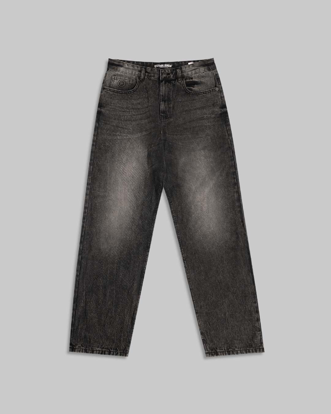 ESTABLISHED BAGGY JEAN WASHED BLACK