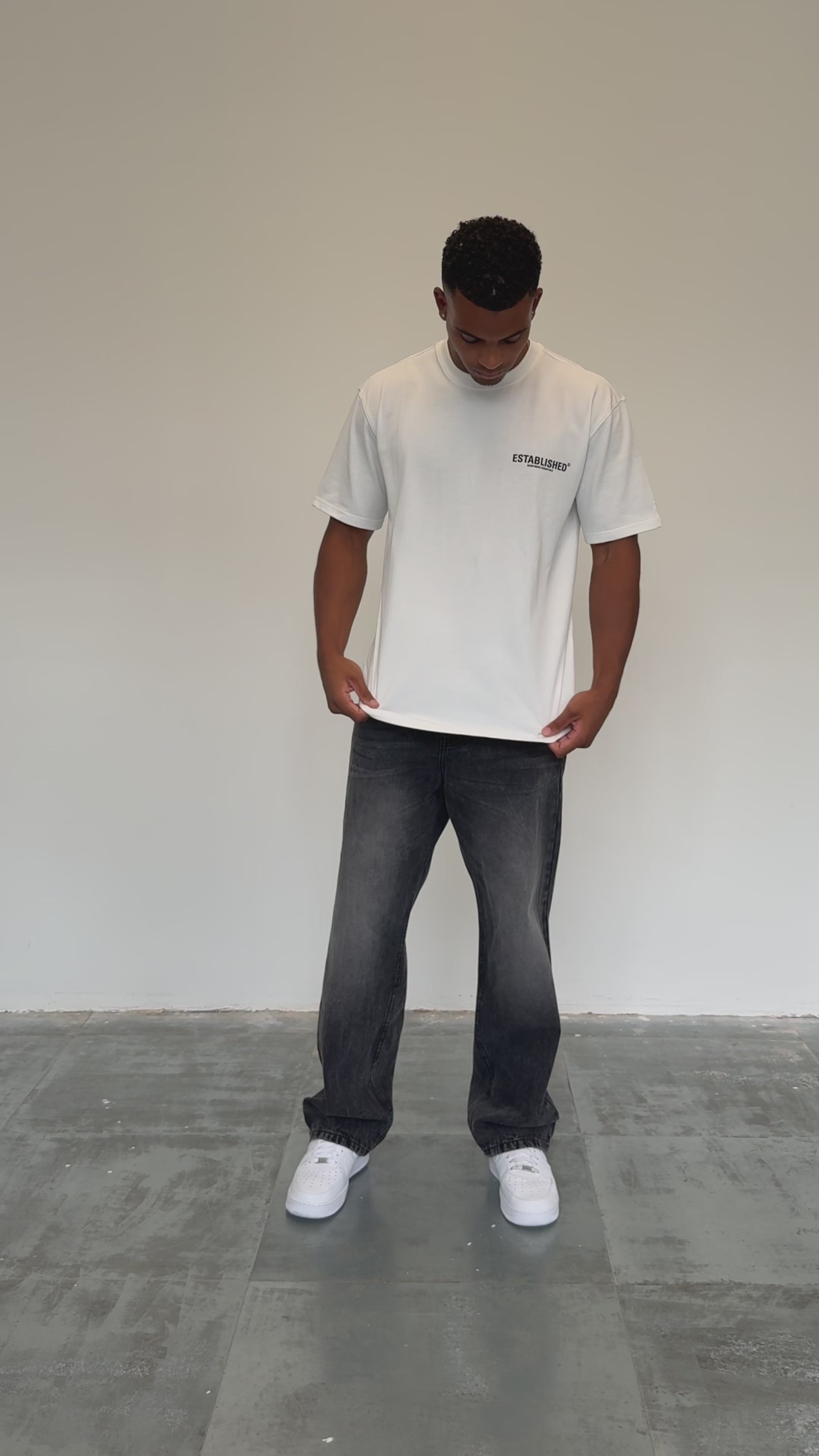 ESTABLISHED STUDIO LOGO T-SHIRT SNOW WHITE